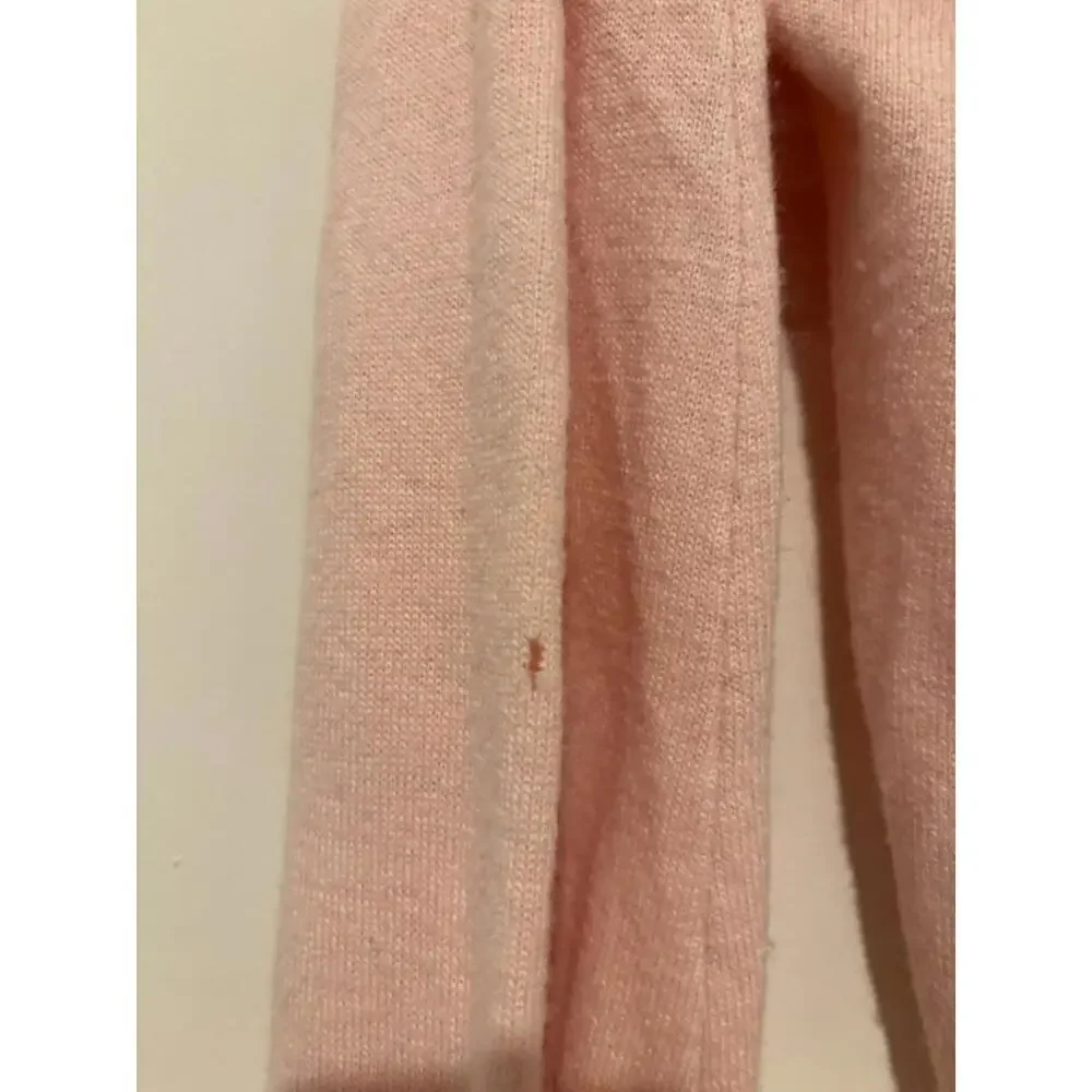 Women's Ralph Lauren sz L pink sweater SMALL‎ HOLE INSIDE ARM #1247